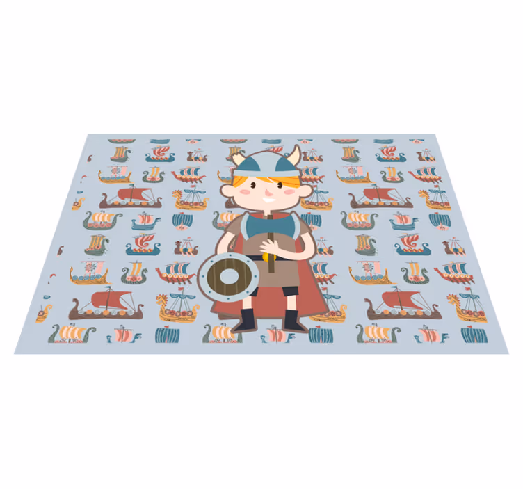 Vikingaäventyr Vinylmatta Barn - Tenstickers