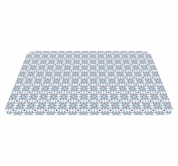 Azurblå elegant arrangemang Vinylmatta Mosaik - Tenstickers