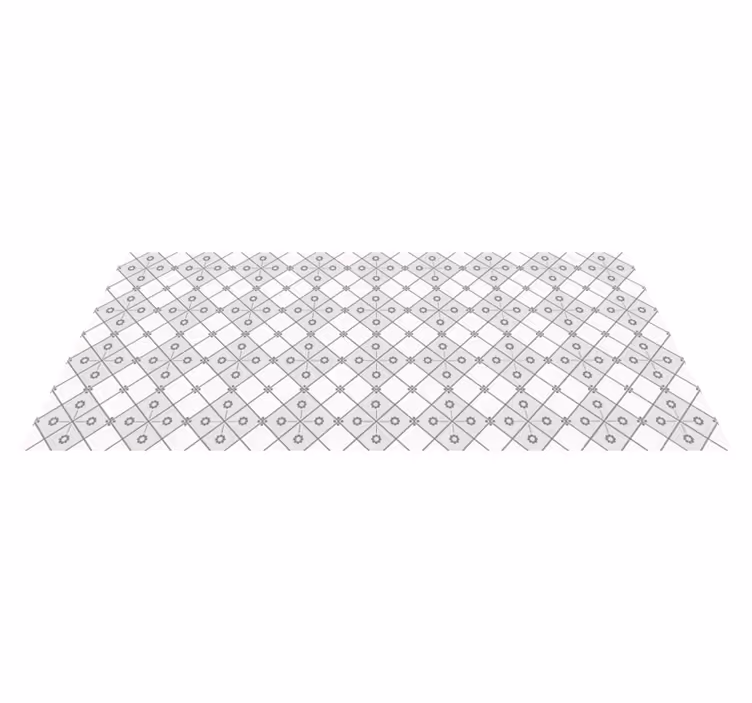 Grå minimalistisk lapptäcke matta - Tenstickers