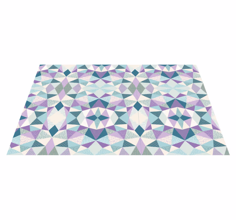 Abstrakt patchwork kakel effekt vinyl matta - Tenstickers