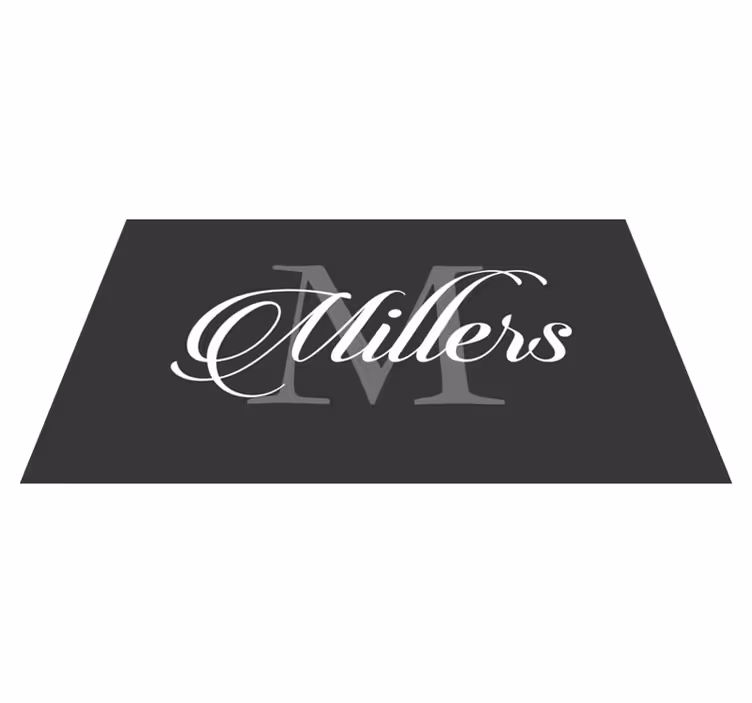 Elegant anpassad och initial vinylmatta sovrum - Tenstickers