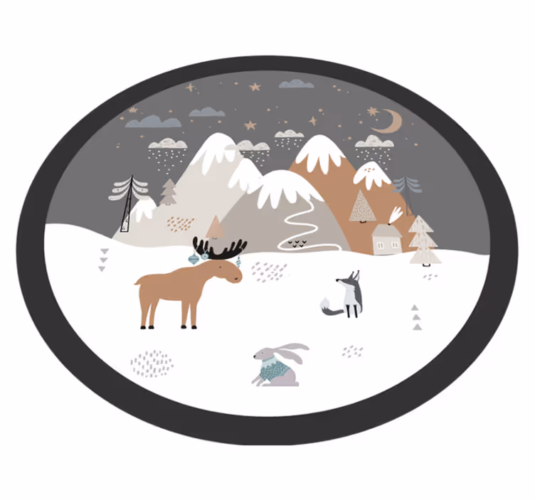 Nyckfull vildmarksscen Vinylmatta daghem - Tenstickers