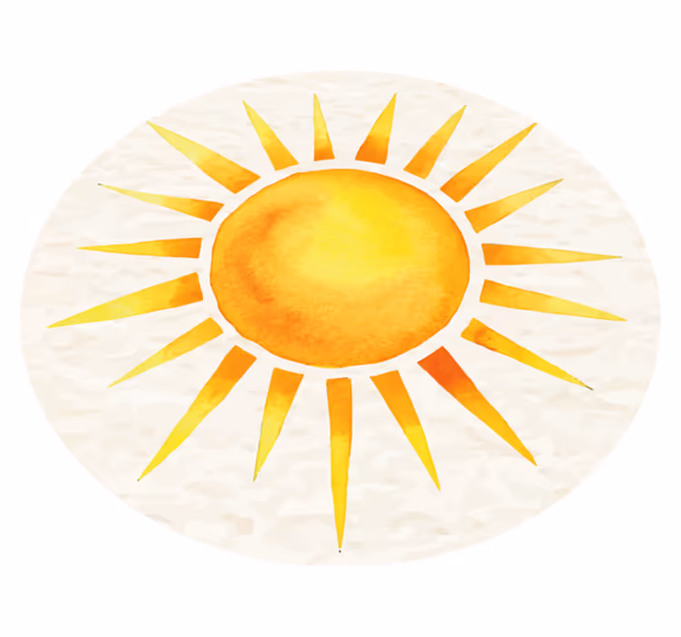 Solig utbrott Vinylmatta natur - Tenstickers
