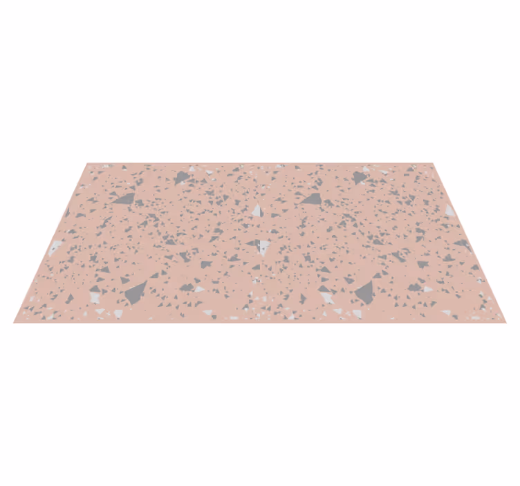 Rosa terrazzo-stänk vinylmatta i marmor - Tenstickers