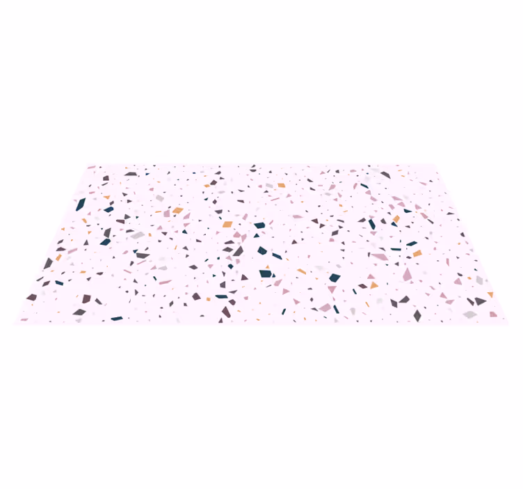 Färgglada geometriska skärvor vinylmatta i marmor - Tenstickers