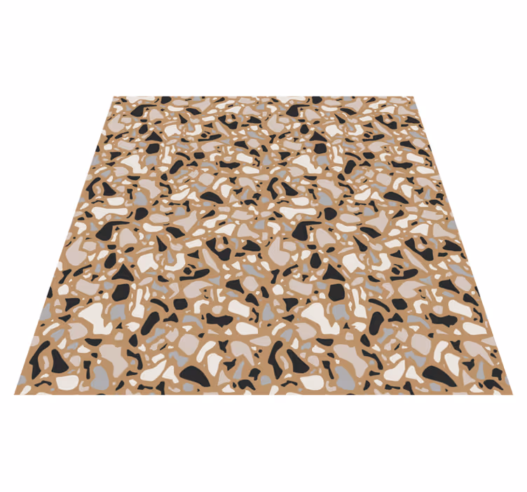 Klassisk brun terrazzo textur matta - Tenstickers