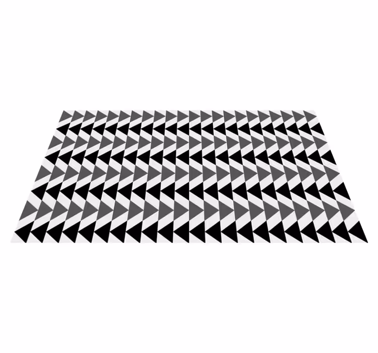Grått triangulärt mönster Vinylmatta geometrisk - Tenstickers