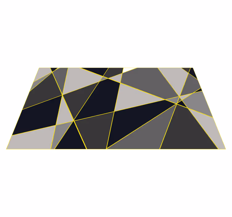 Grå triangellinjer Vinylmatta geometrisk - Tenstickers
