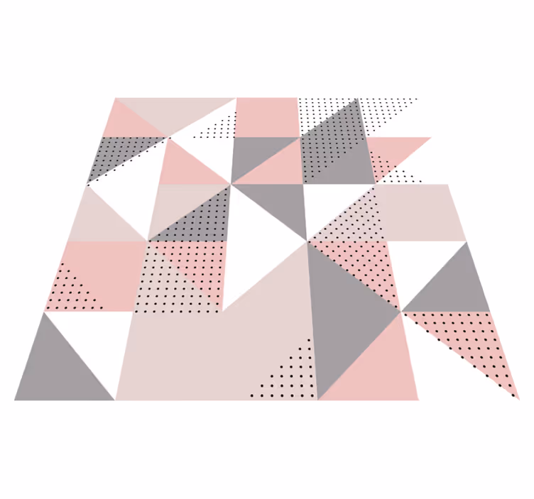 Triangulära färgsegment Vinylmatta geometrisk - Tenstickers