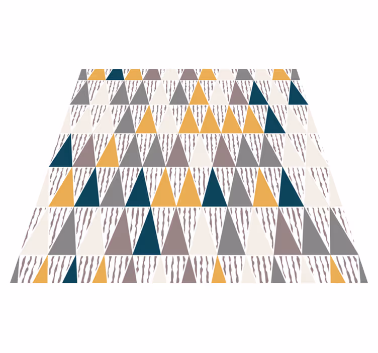 Triangulära nyanssegment Vinylmatta geometrisk - Tenstickers