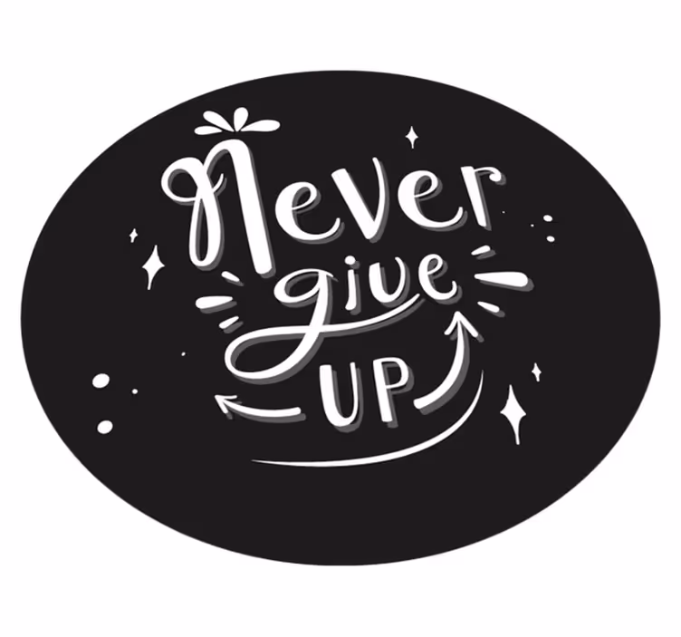 Ge aldrig upp anpassad vinylmatta - Tenstickers