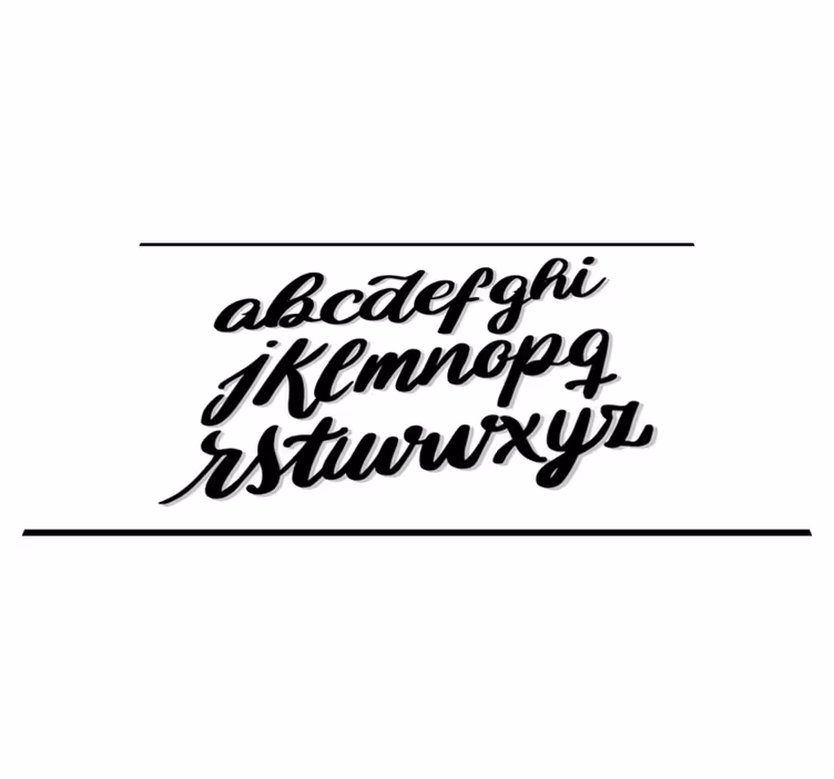 Svarta och vita bokstäver Vinylmatta alfabet - Tenstickers