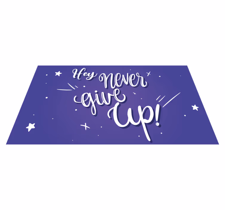Citat om att hålla ut Vinylmattor med fraser - Tenstickers