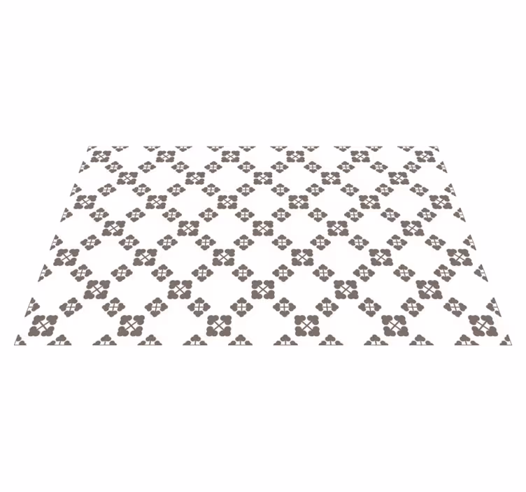 Beige fyra klöver design Vinylmatta natur - Tenstickers