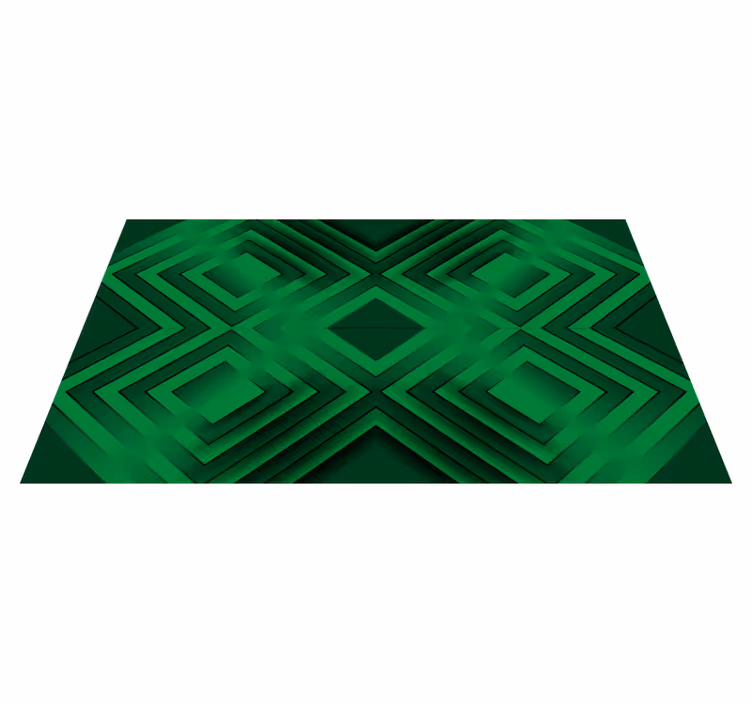 Grön grå svart mosaik vinyl matta - Tenstickers