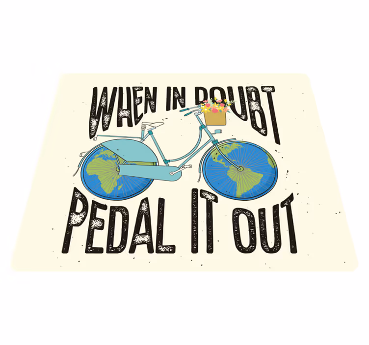 Cykel roliga vinyl matta - Tenstickers