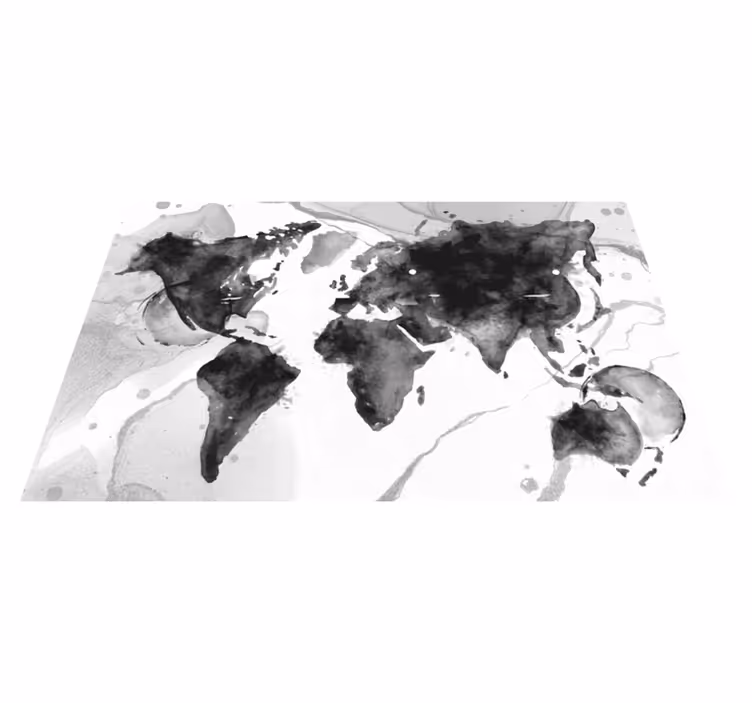 Abstrakt kartillustration Vinylmatta Världskarta - Tenstickers