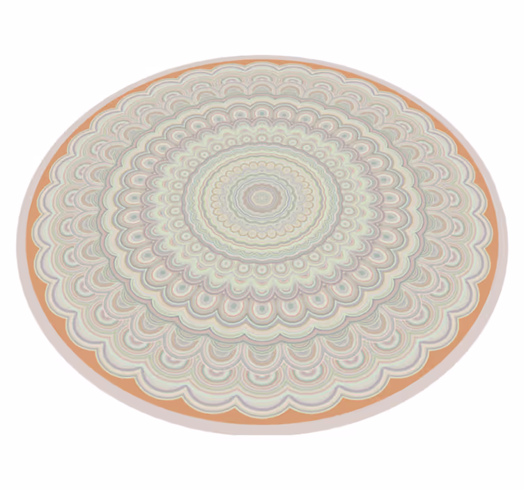 Intrikat cirkulärt mönster Vinylmatta Mandala - Tenstickers
