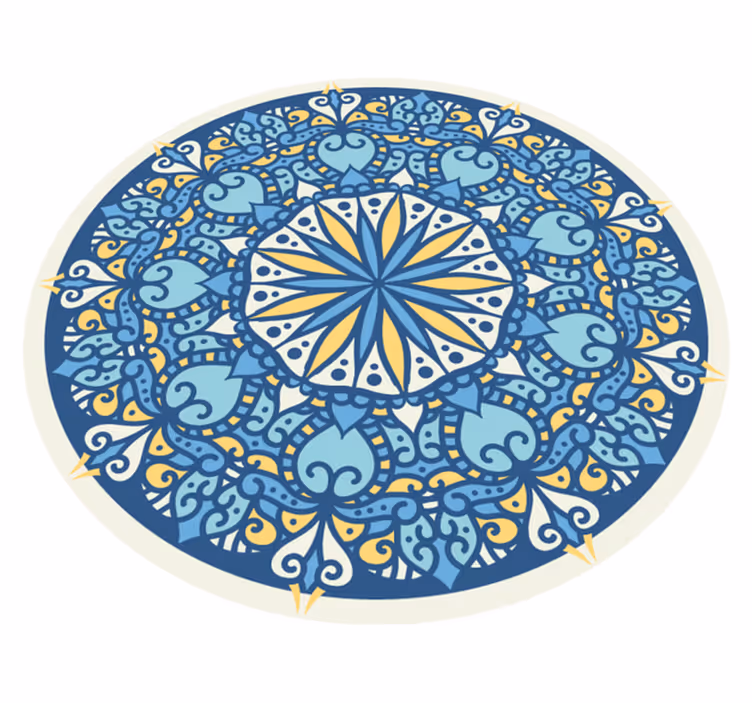 Mandala vinylmatta i cirkulär mosaik - Tenstickers