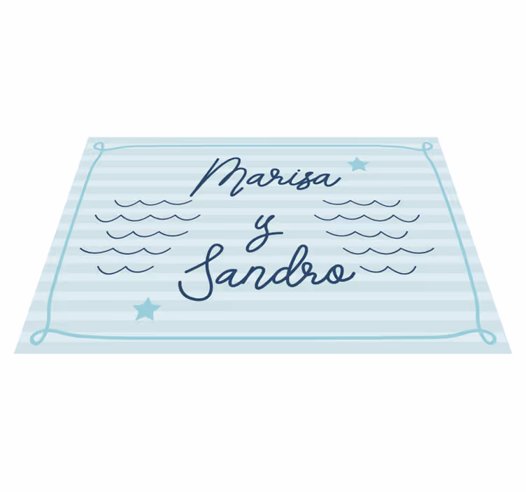 Namn på marina par Vinylmatta sovrum - Tenstickers