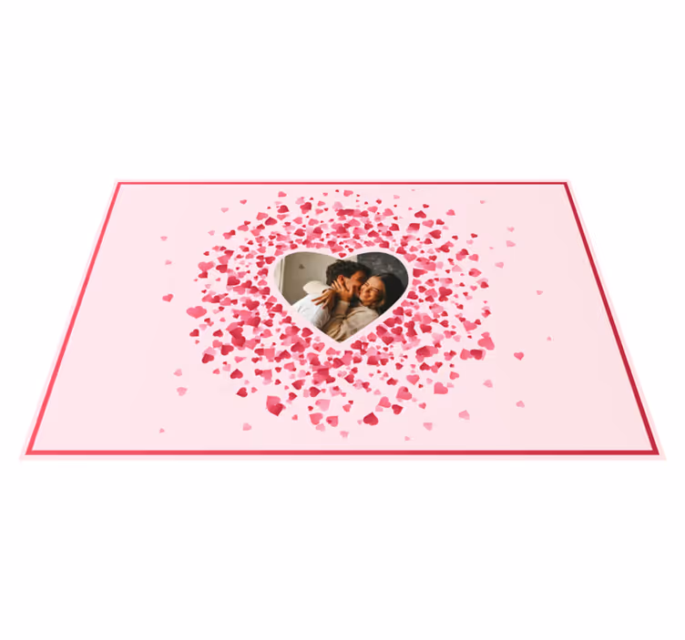 Hjärtformad med foto Vinylmatta sovrum - Tenstickers