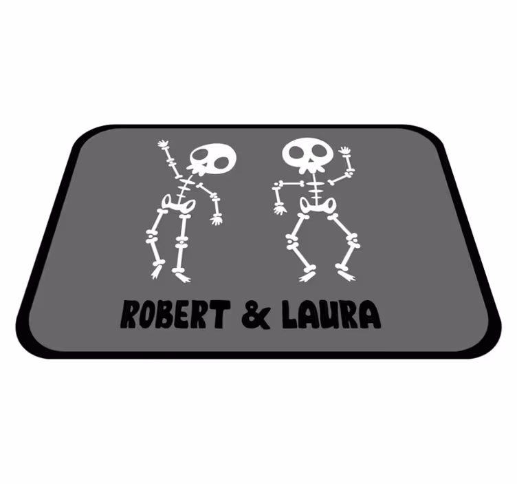 Skelettduo Vinylmatta namn - Tenstickers