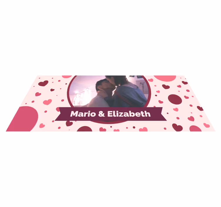Personlig kärleksbild Vinylmatta sovrum - Tenstickers