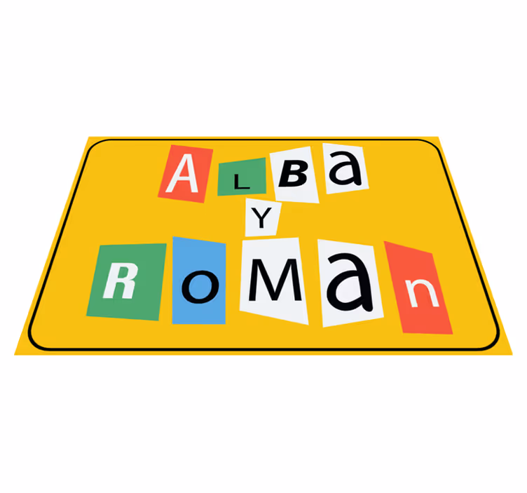 Pusselbitar för par Vinylmatta namn - Tenstickers