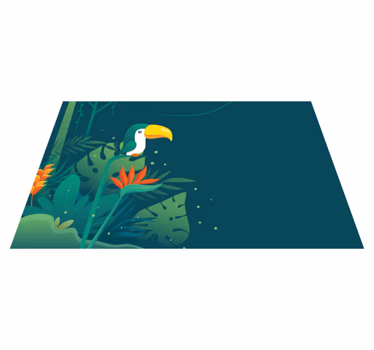 Toucan fågel personlig matta - Tenstickers