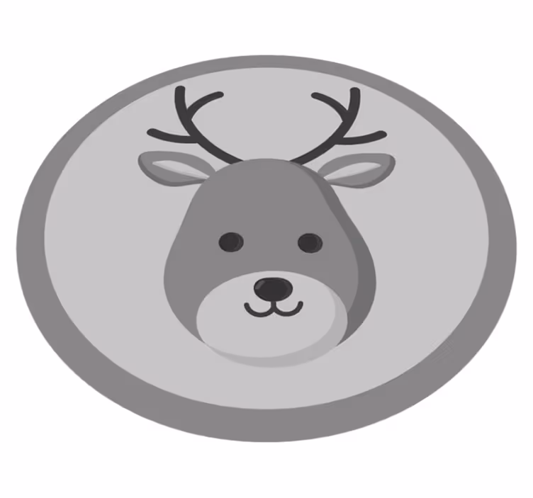 Nordic grey deer baby lekmatta - Tenstickers