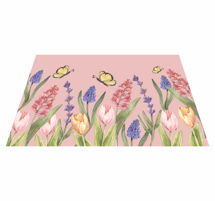 Botanisk trädgårds emblem Vinylmatta blommor och växter - Tenstickers
