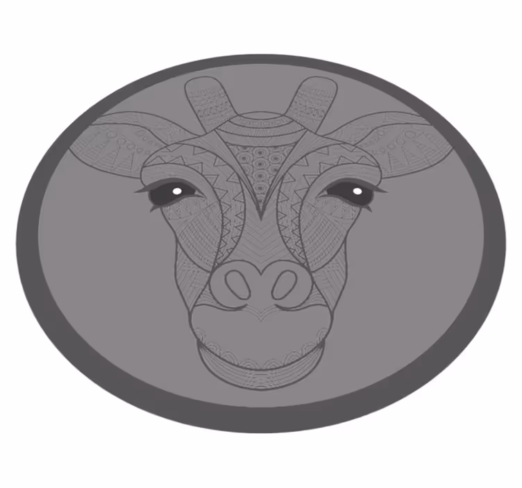 Grå giraff baby lekmatta - Tenstickers