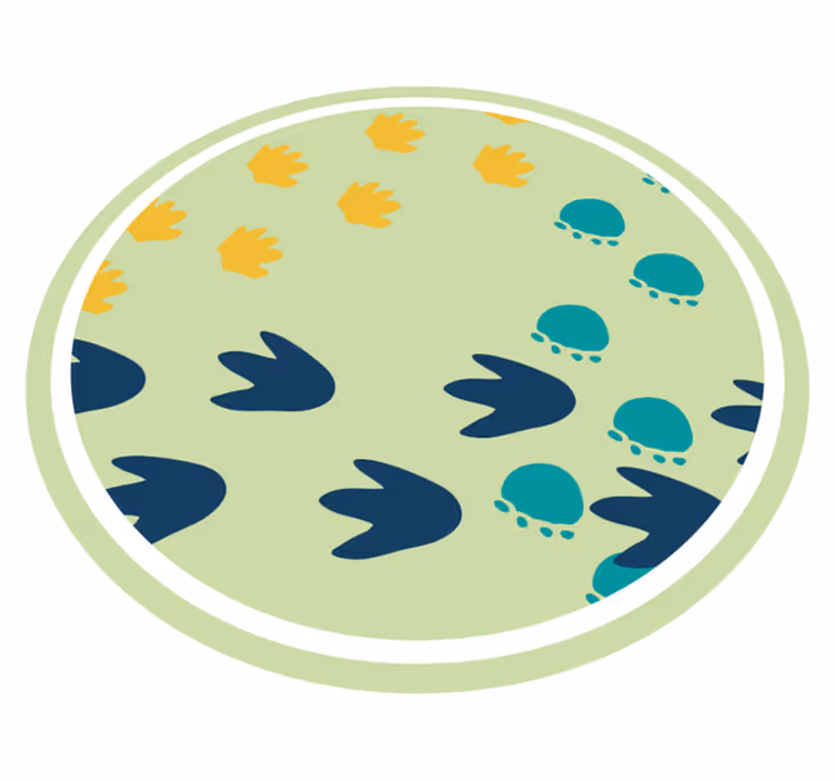 Dinosaurie fotavtryck design Andra Vinylmattor - Tenstickers