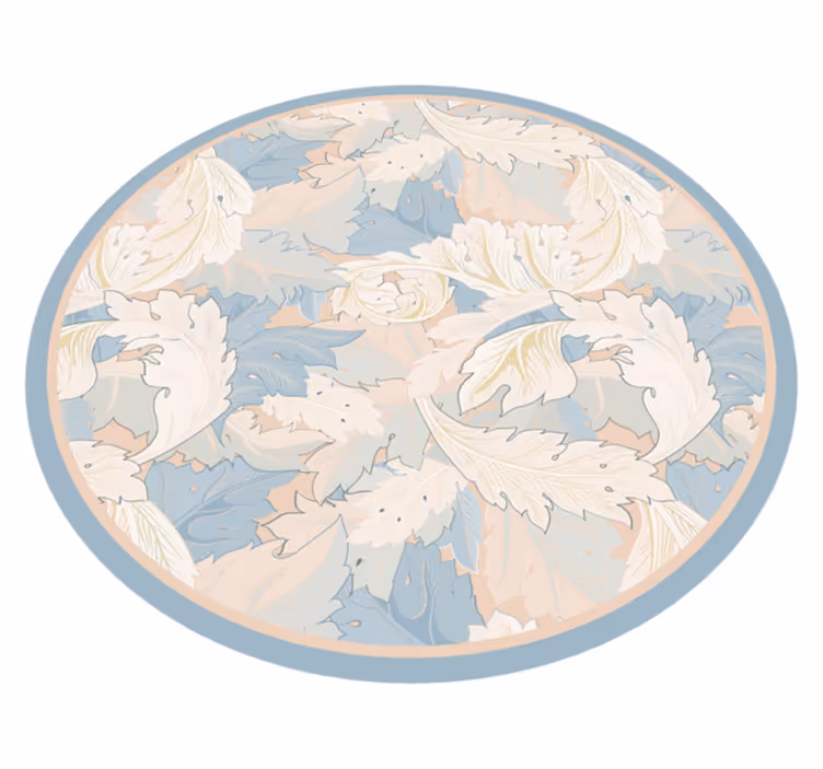 Mjukt bladmönster Vinylmatta blommor och växter - Tenstickers