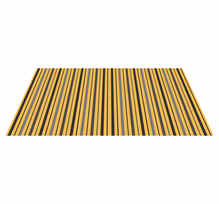 Randig gul och grå ränder matta - Tenstickers