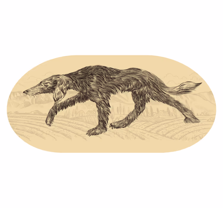 Elegant hundsilhuett Vinylmatta djur - Tenstickers