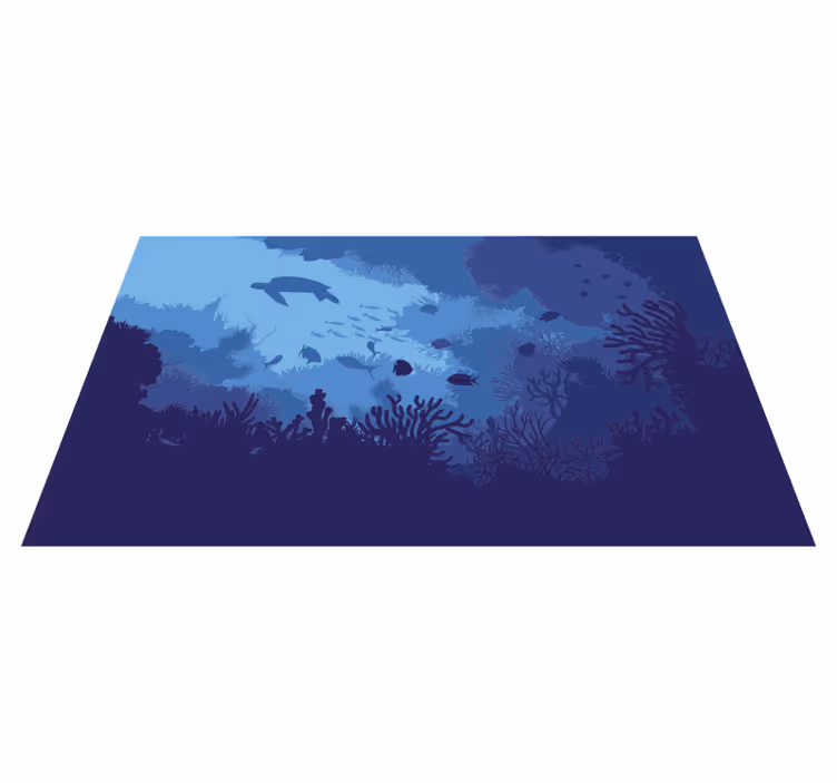 Undervattensscen Vinylmatta natur - Tenstickers