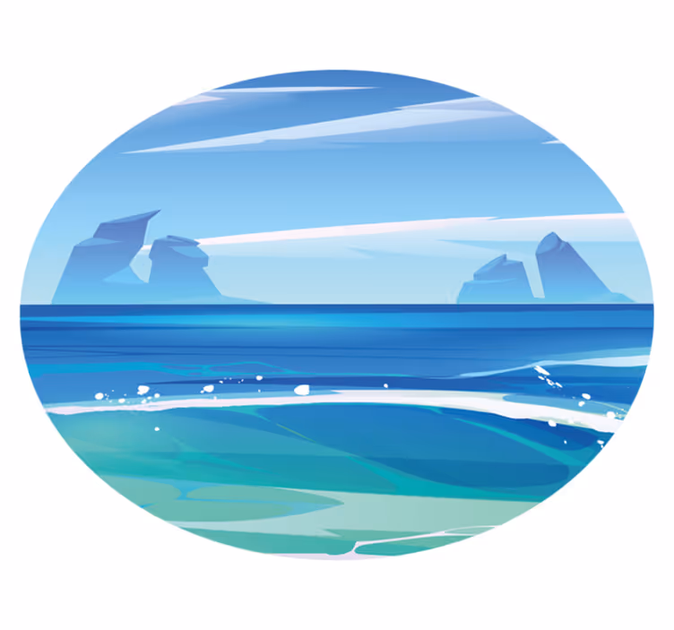Kustnära lugn Vinylmatta natur - Tenstickers