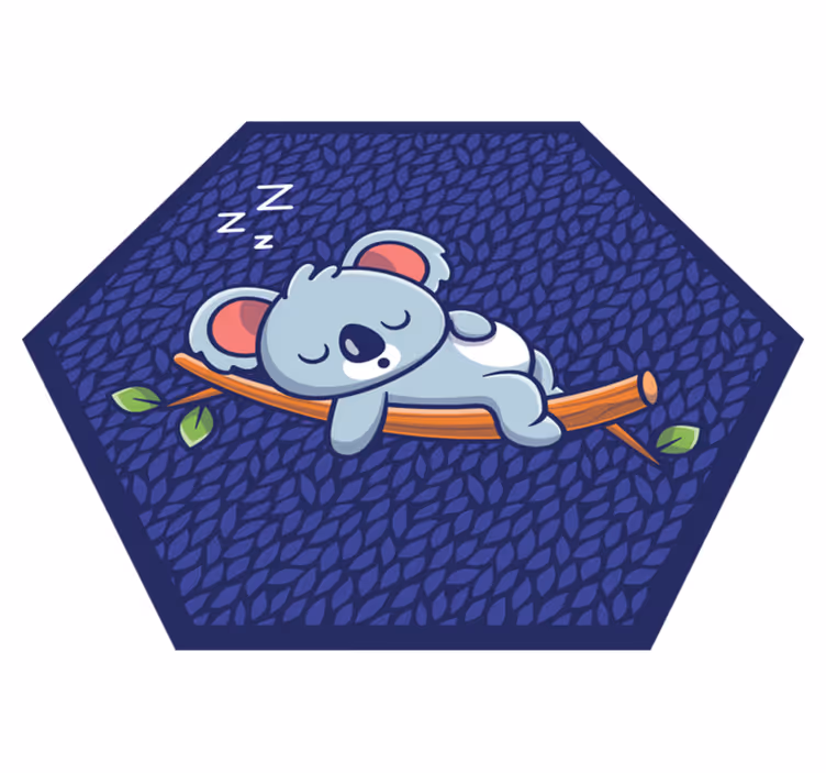 Sovande koala på kvist djur matta - Tenstickers
