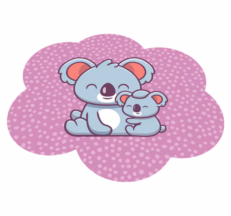 Koala familj design Vinylmatta Barn - Tenstickers