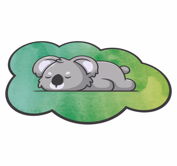 Slumrande koala Vinylmatta daghem - Tenstickers