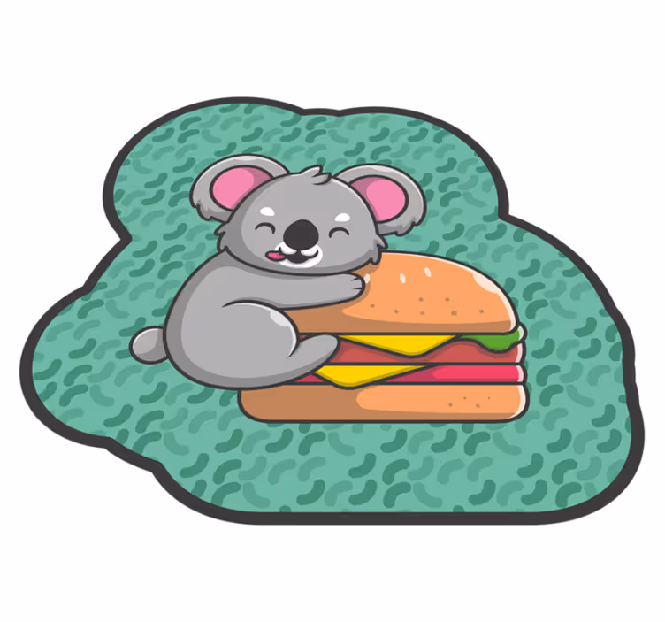 Söt koala-snack Vinylmatta daghem - Tenstickers