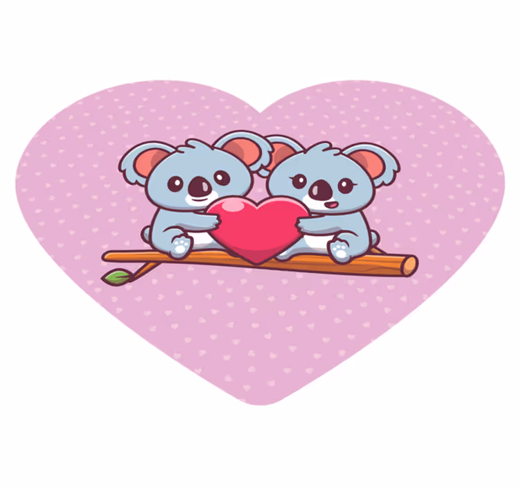 Koala par på kvist djur matta - Tenstickers