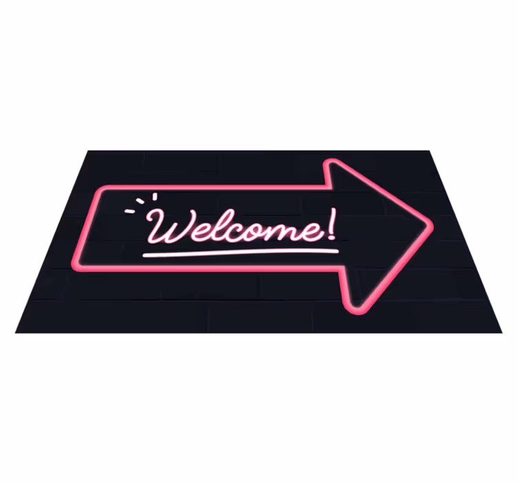 Välkomstskylt med neon entréhallen - Tenstickers
