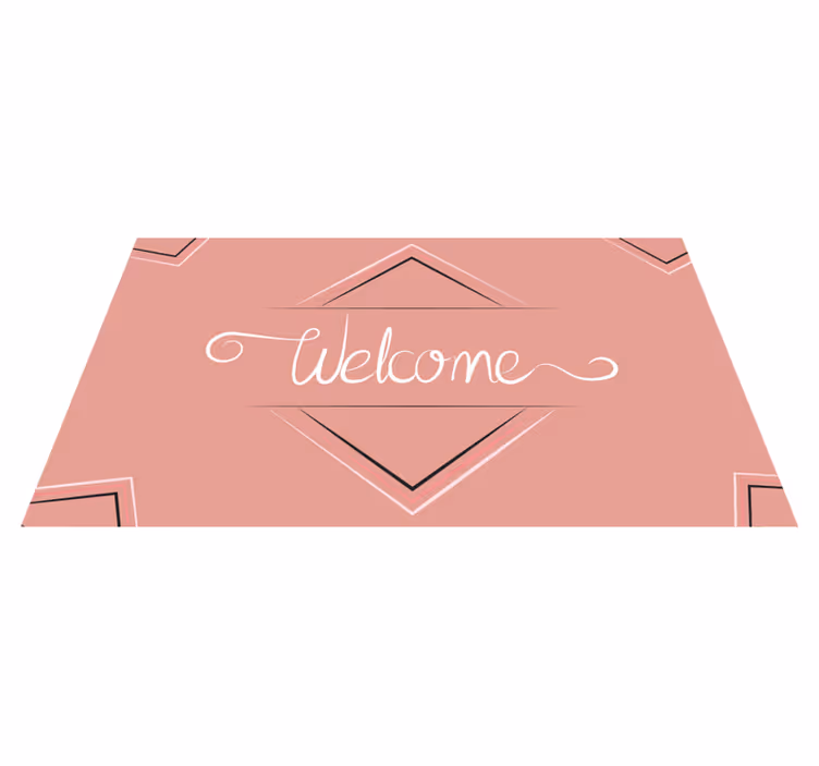 Eleganta rosa välkomstdesign entré kakel - Tenstickers