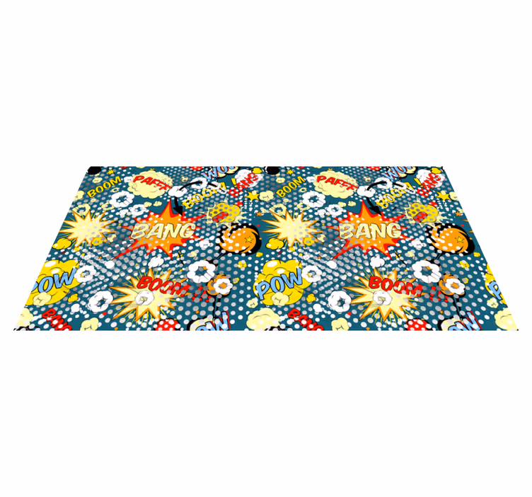 Serietidningsexplosioner Vinylmatta Ungdom - Tenstickers
