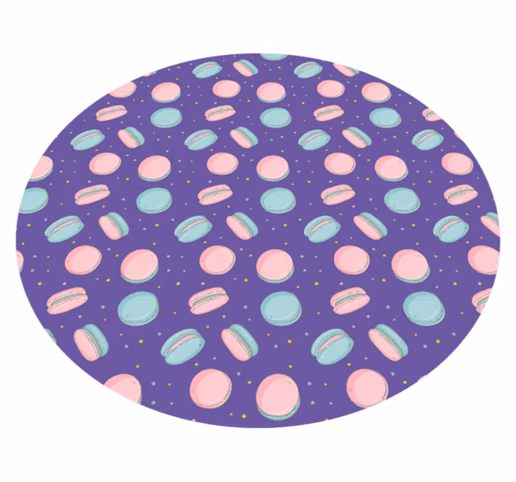 Färgglatt macaronmönster Vinylmatta Barn - Tenstickers