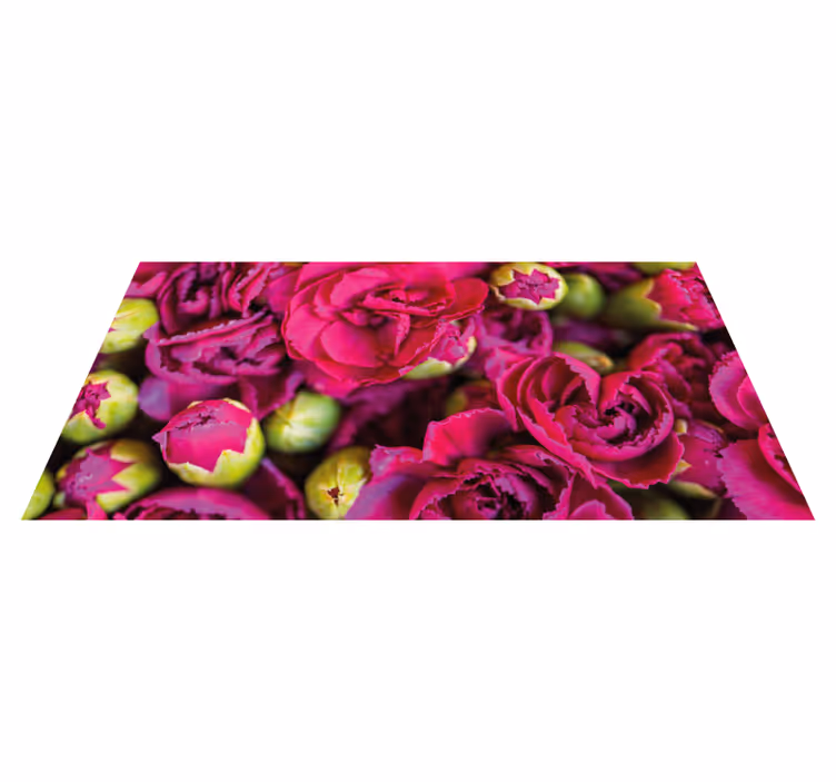 Livfulla blommiga blomster Vinylmatta blommor och växter - Tenstickers