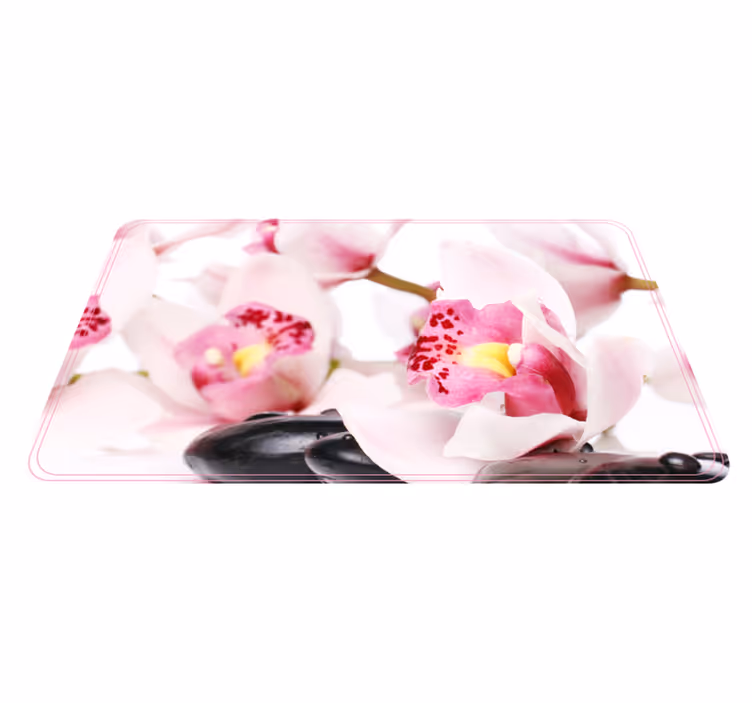 Elegant orkidédesign Vinylmatta blommor och växter - Tenstickers