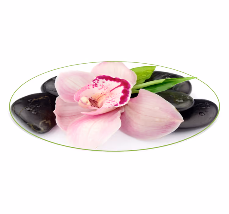 Elegant orkidéarrangemang Vinylmatta blommor och växter - Tenstickers